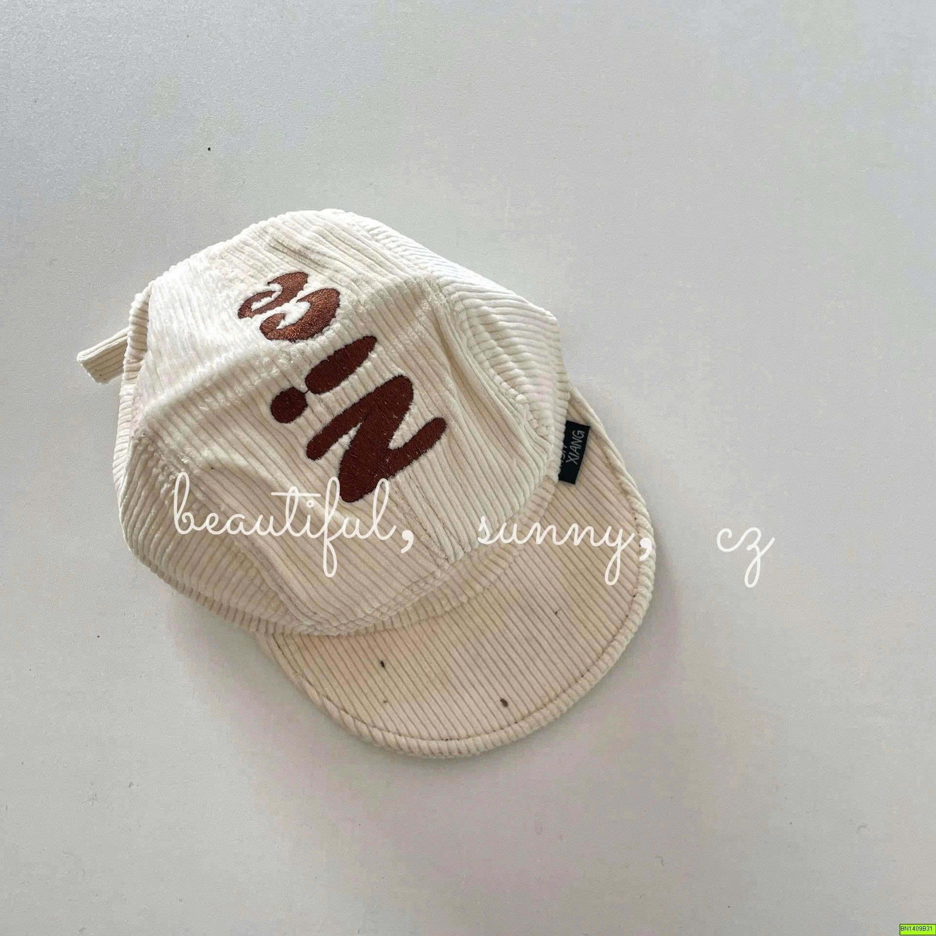 MŨ LƯỠI TRAI NHUNG CHỮ CHO BÉ