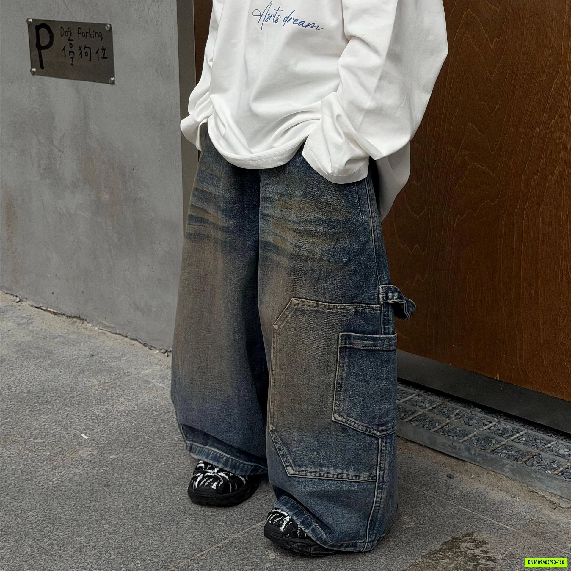 JEANS THỤNG BẠC GỐI FANSHU