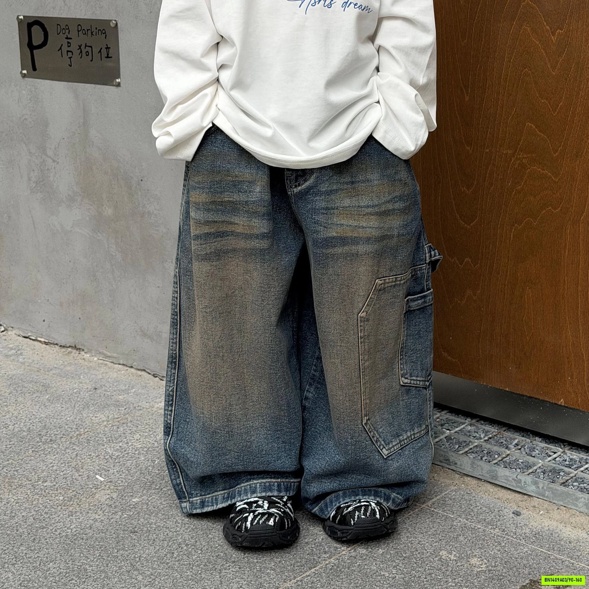 JEANS THỤNG BẠC GỐI FANSHU