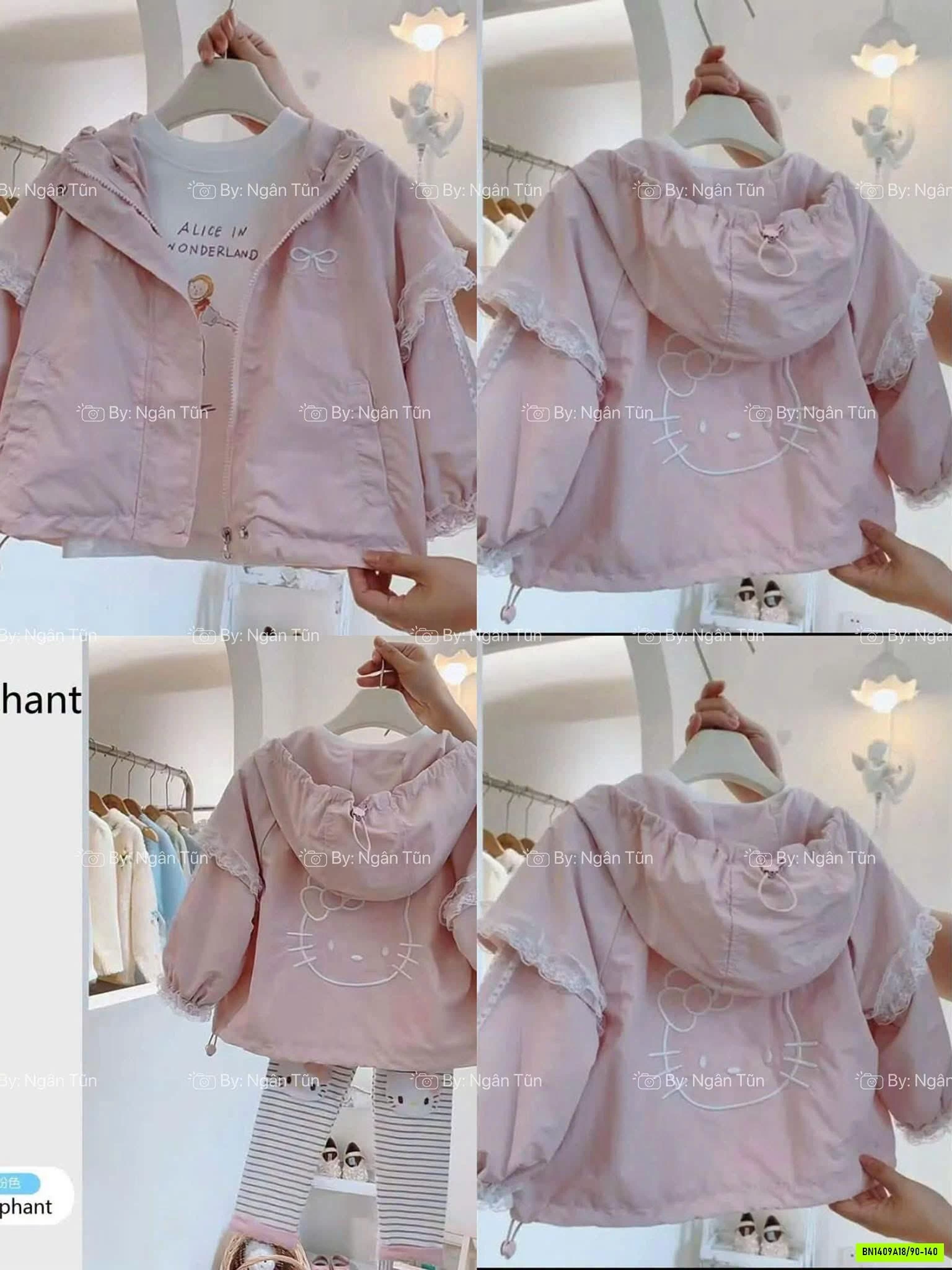 KHOÁC GIÓ HỒNG KITTY