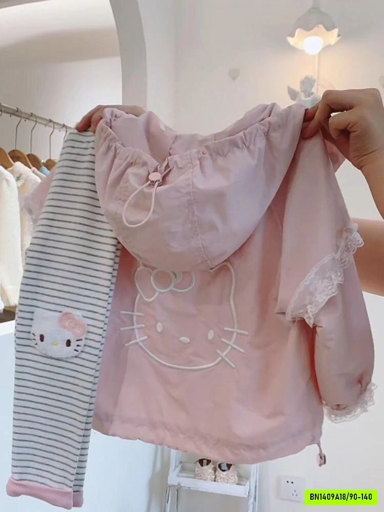 KHOÁC GIÓ HỒNG KITTY