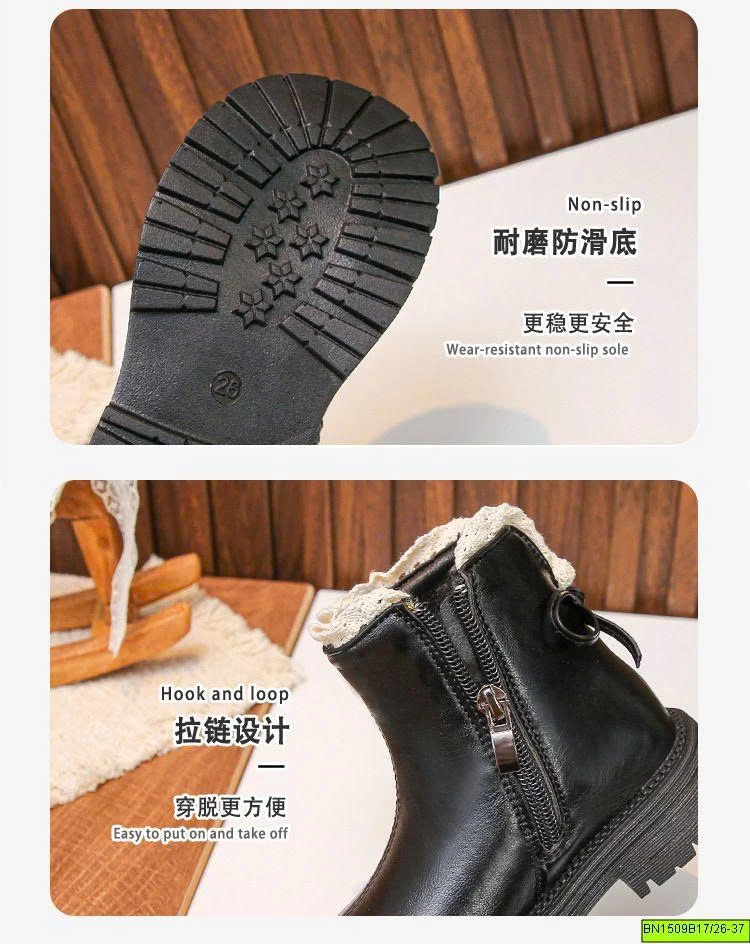 BOOT CAO CỔ VIỀN REN