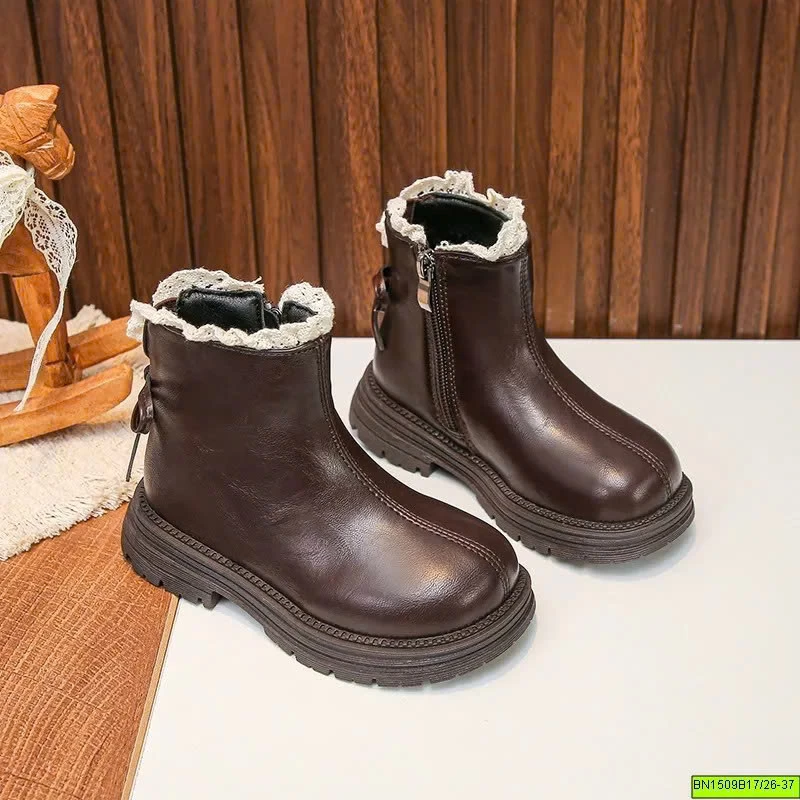 BOOT CAO CỔ VIỀN REN