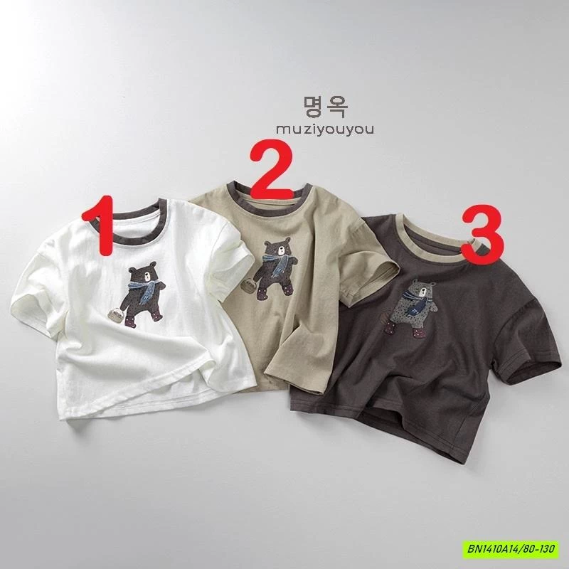 ÁO THUN GẤU IN HÌNH MUZIYOUYOU