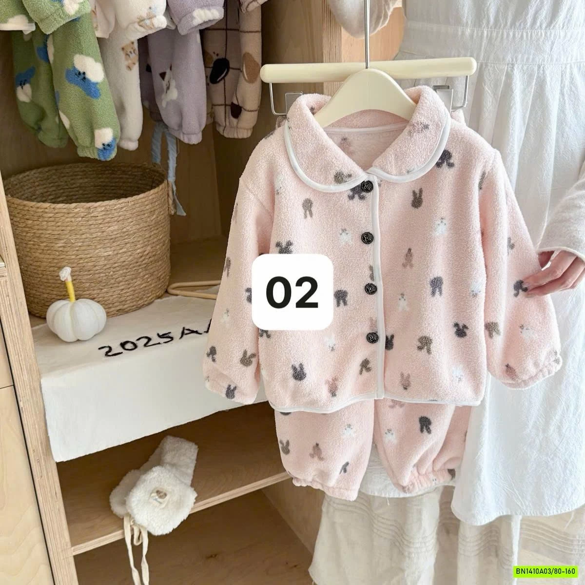 PIZAMA NỈ BÔNG HỌA TIẾT