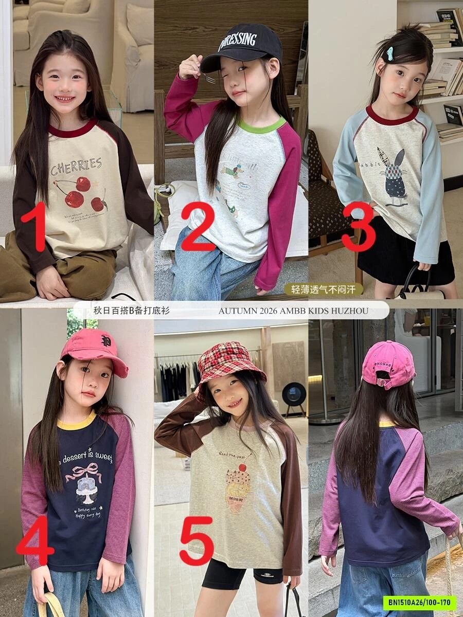 ÁO THUN PHỐI MÀU TAY 26E107 AMBB
