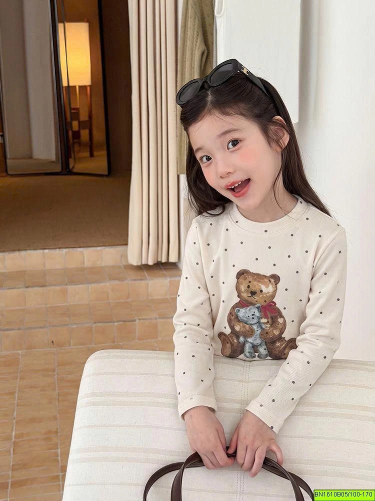 ÁO THUN MÈO CHẤM BI AMBB  26F053