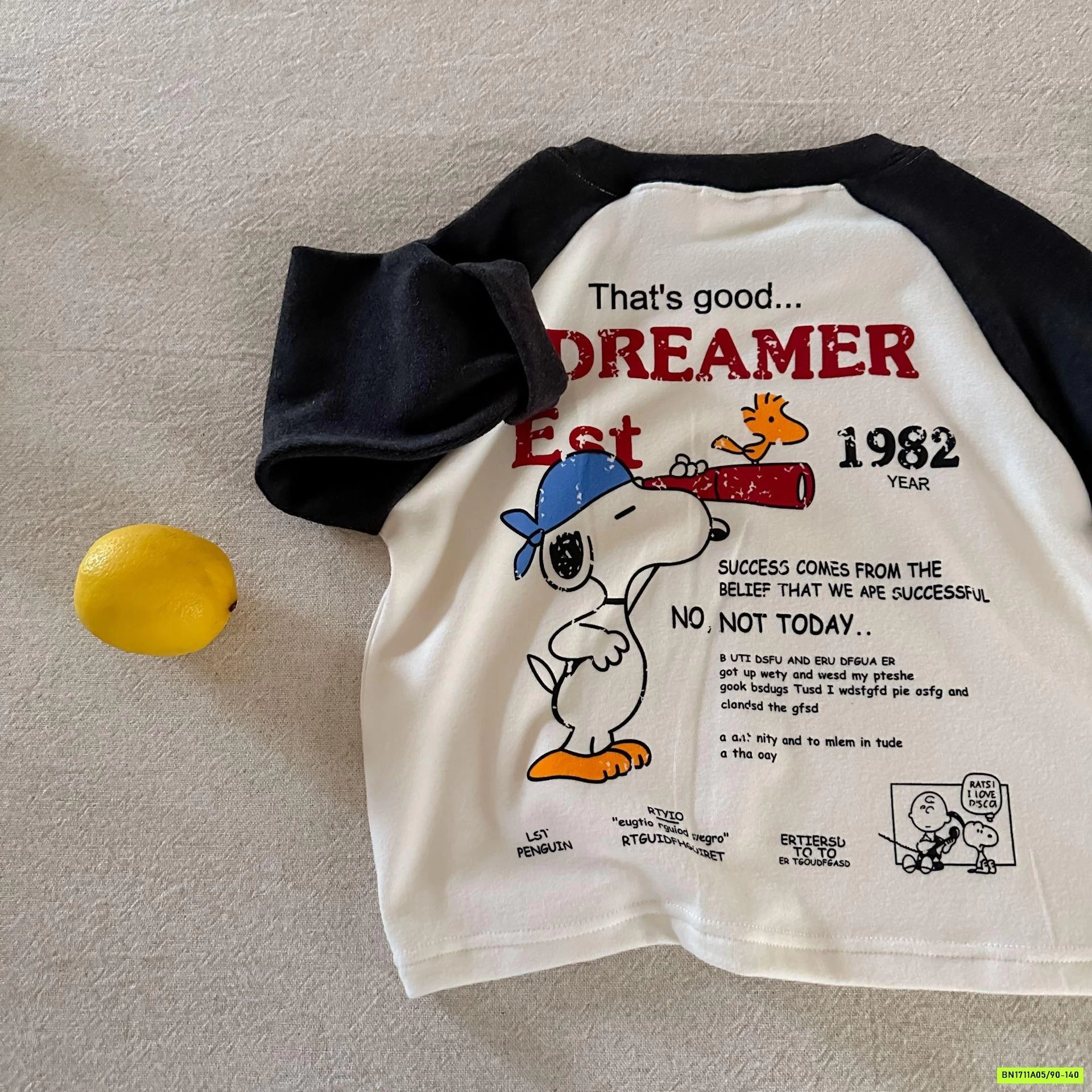 ÁO NỈ PHỐI MÀU TAY SNOOPY MMGGBABY