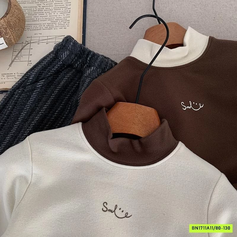 ÁO NỈ GIỮ NHIỆT PHỐI MÀU CỔ