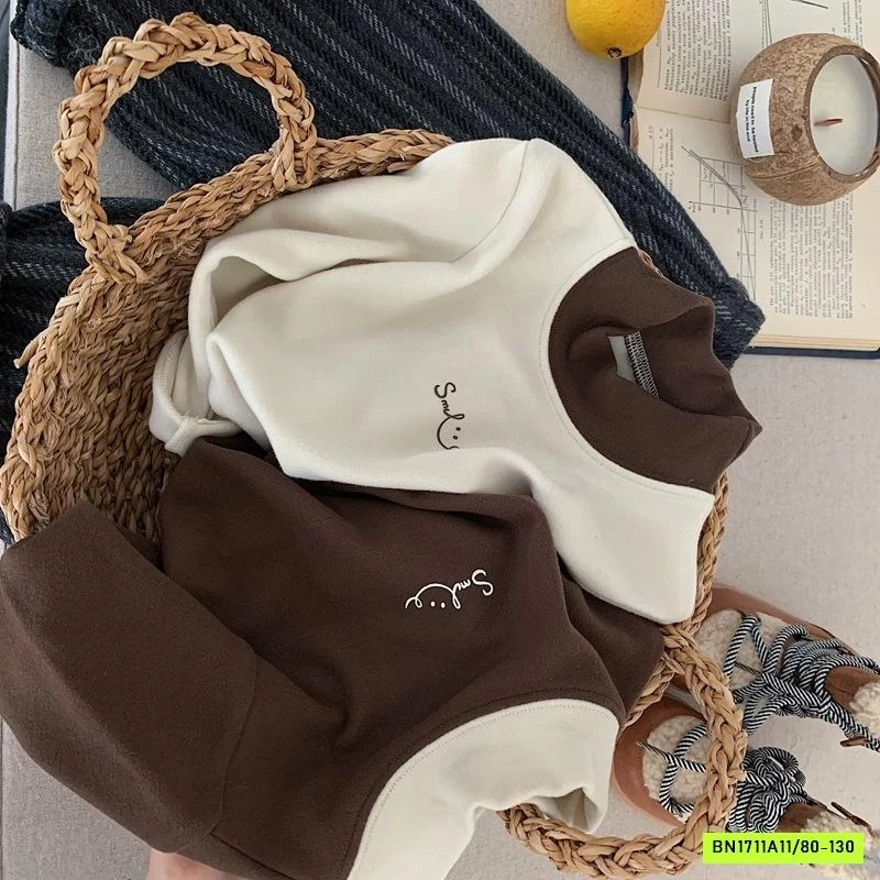 ÁO NỈ GIỮ NHIỆT PHỐI MÀU CỔ