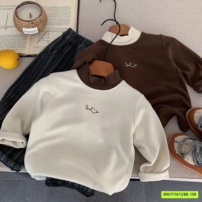 ÁO NỈ GIỮ NHIỆT PHỐI MÀU CỔ