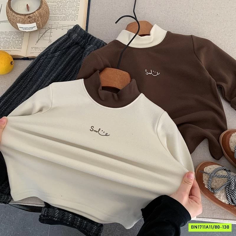 ÁO NỈ GIỮ NHIỆT PHỐI MÀU CỔ