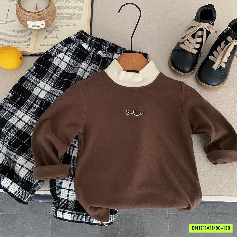 ÁO NỈ GIỮ NHIỆT PHỐI MÀU CỔ