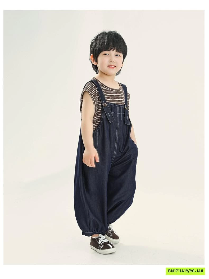 SÉT YẾM BÍ DENIM ÁO KẺ