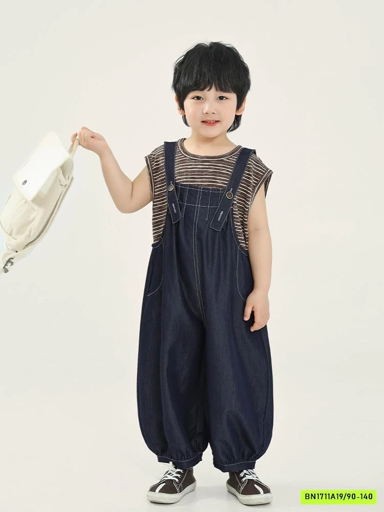 SÉT YẾM BÍ DENIM ÁO KẺ