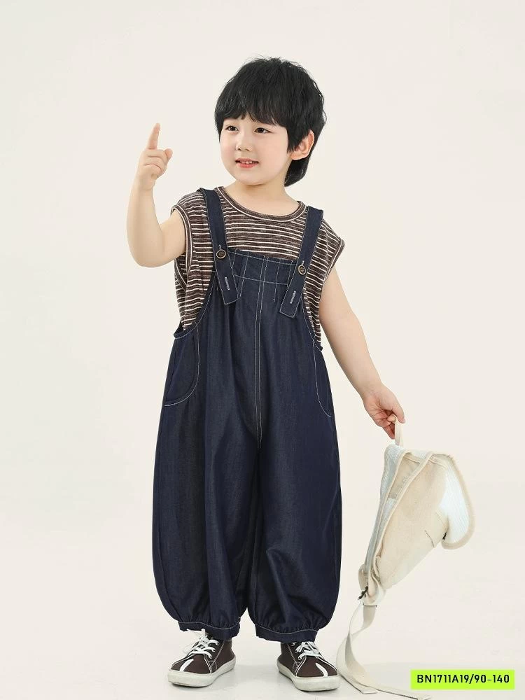 SÉT YẾM BÍ DENIM ÁO KẺ