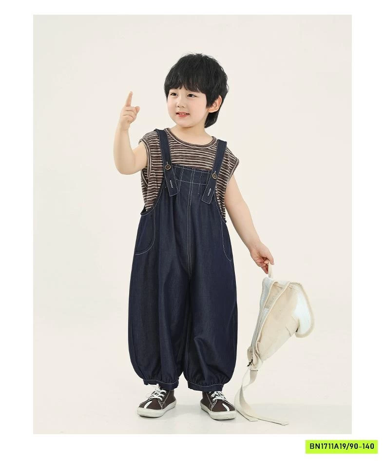 SÉT YẾM BÍ DENIM ÁO KẺ