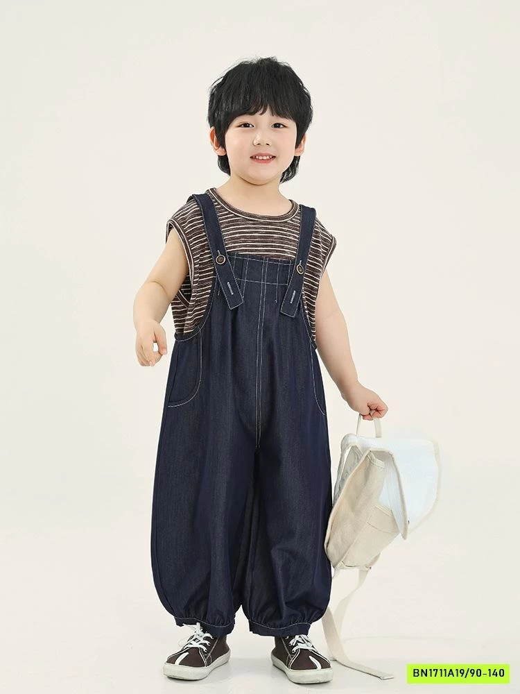 SÉT YẾM BÍ DENIM ÁO KẺ