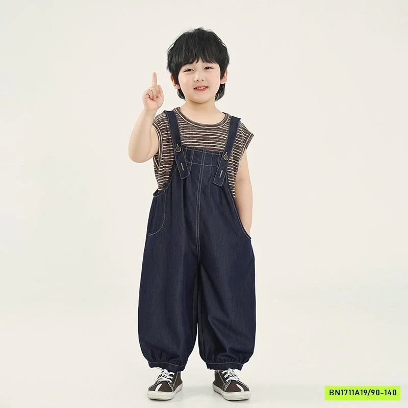 SÉT YẾM BÍ DENIM ÁO KẺ