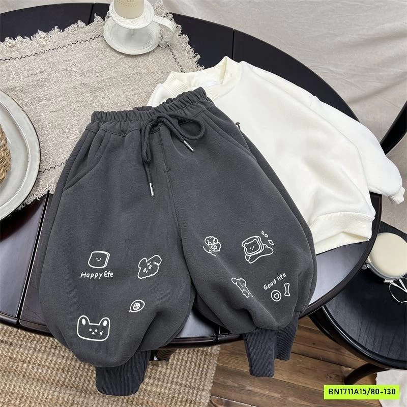 QUẦN NỈ BOM BO GẤU CÚN LÓT LÔNG CỪU