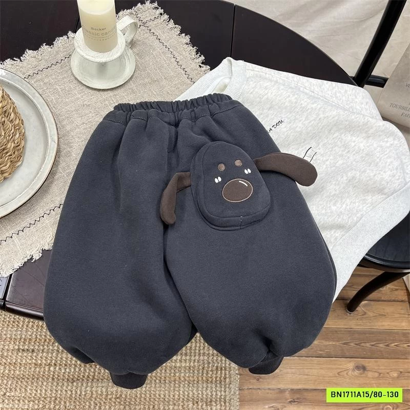 QUẦN NỈ BOM BO GẤU CÚN LÓT LÔNG CỪU