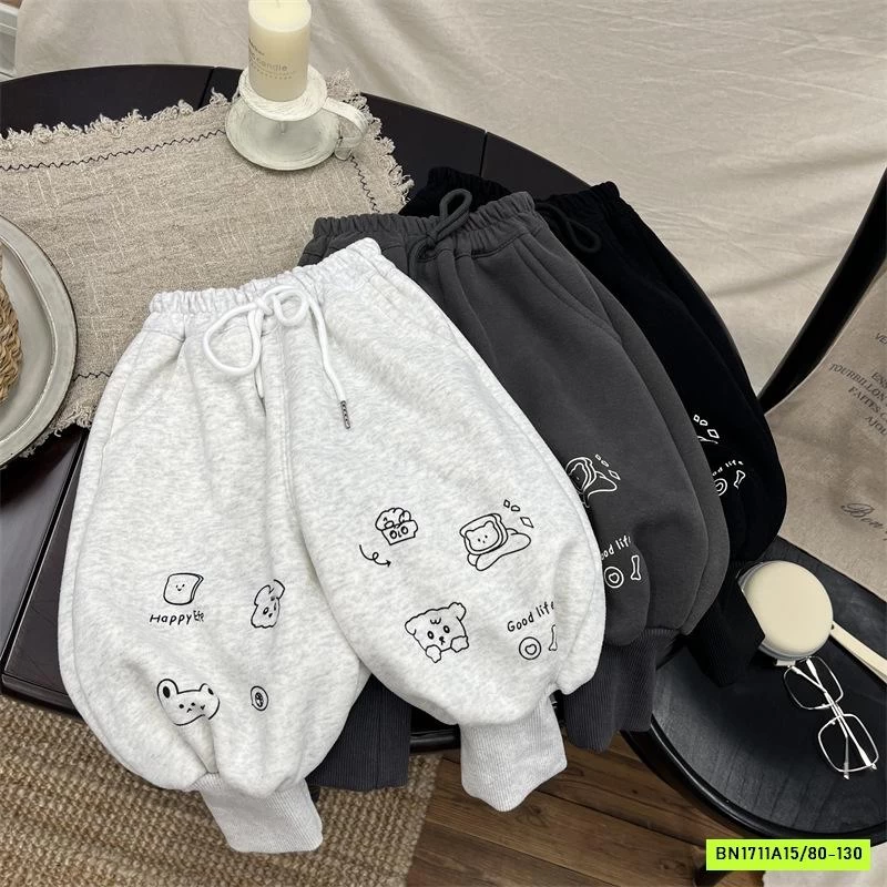 QUẦN NỈ BOM BO GẤU CÚN LÓT LÔNG CỪU