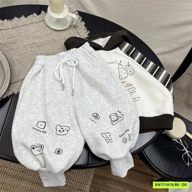 QUẦN NỈ BOM BO GẤU CÚN LÓT LÔNG CỪU