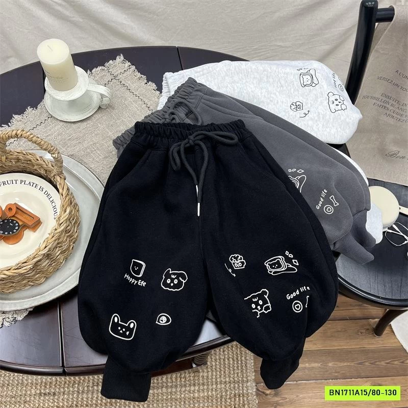 QUẦN NỈ BOM BO GẤU CÚN LÓT LÔNG CỪU