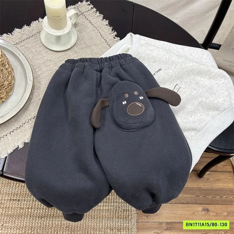 QUẦN NỈ BOM BO GẤU CÚN LÓT LÔNG CỪU