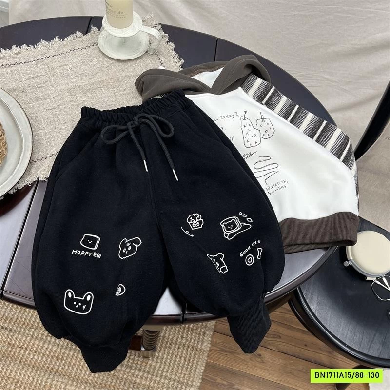 QUẦN NỈ BOM BO GẤU CÚN LÓT LÔNG CỪU