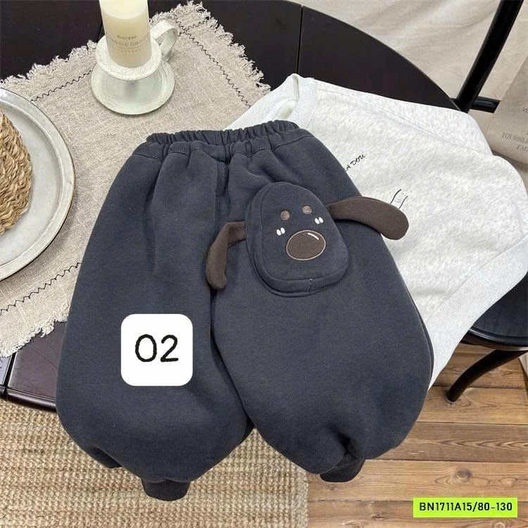 QUẦN NỈ BOM BO GẤU CÚN LÓT LÔNG CỪU