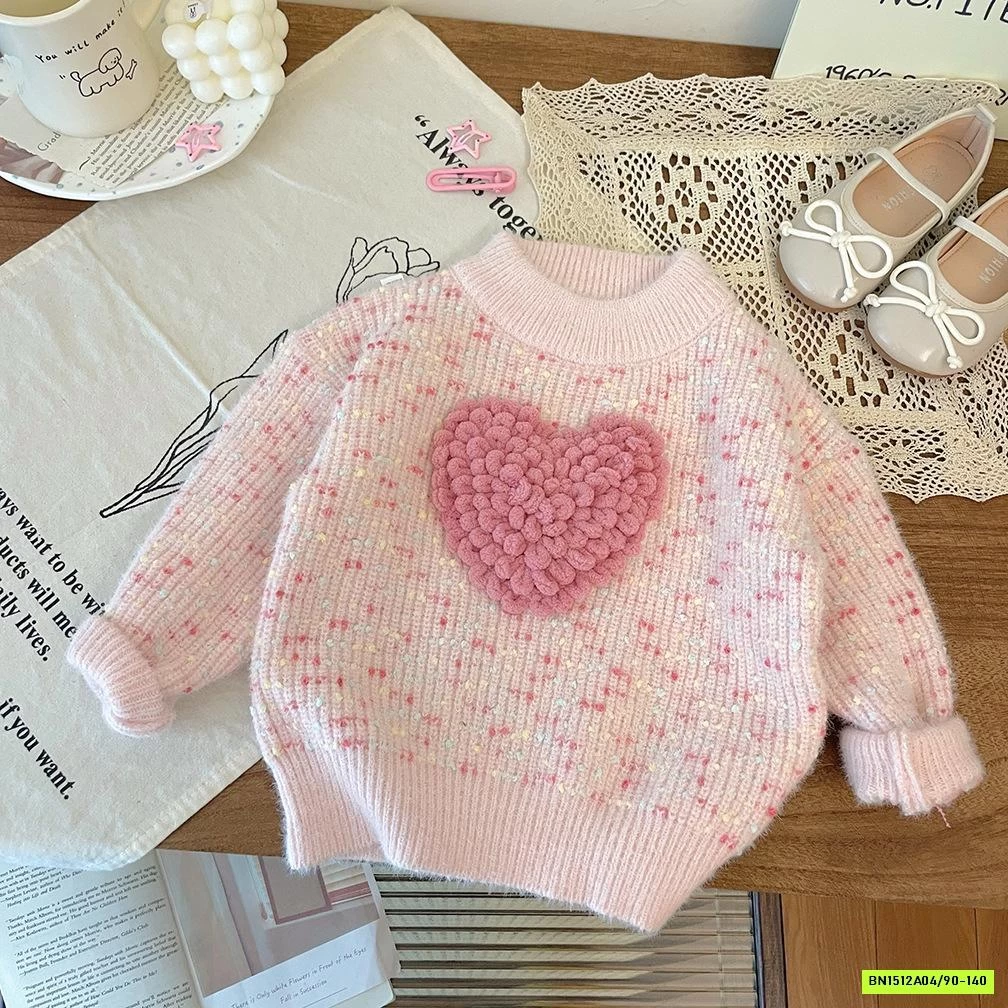 ÁO LEN LOANG MÀU THÊU TRÁI TIM