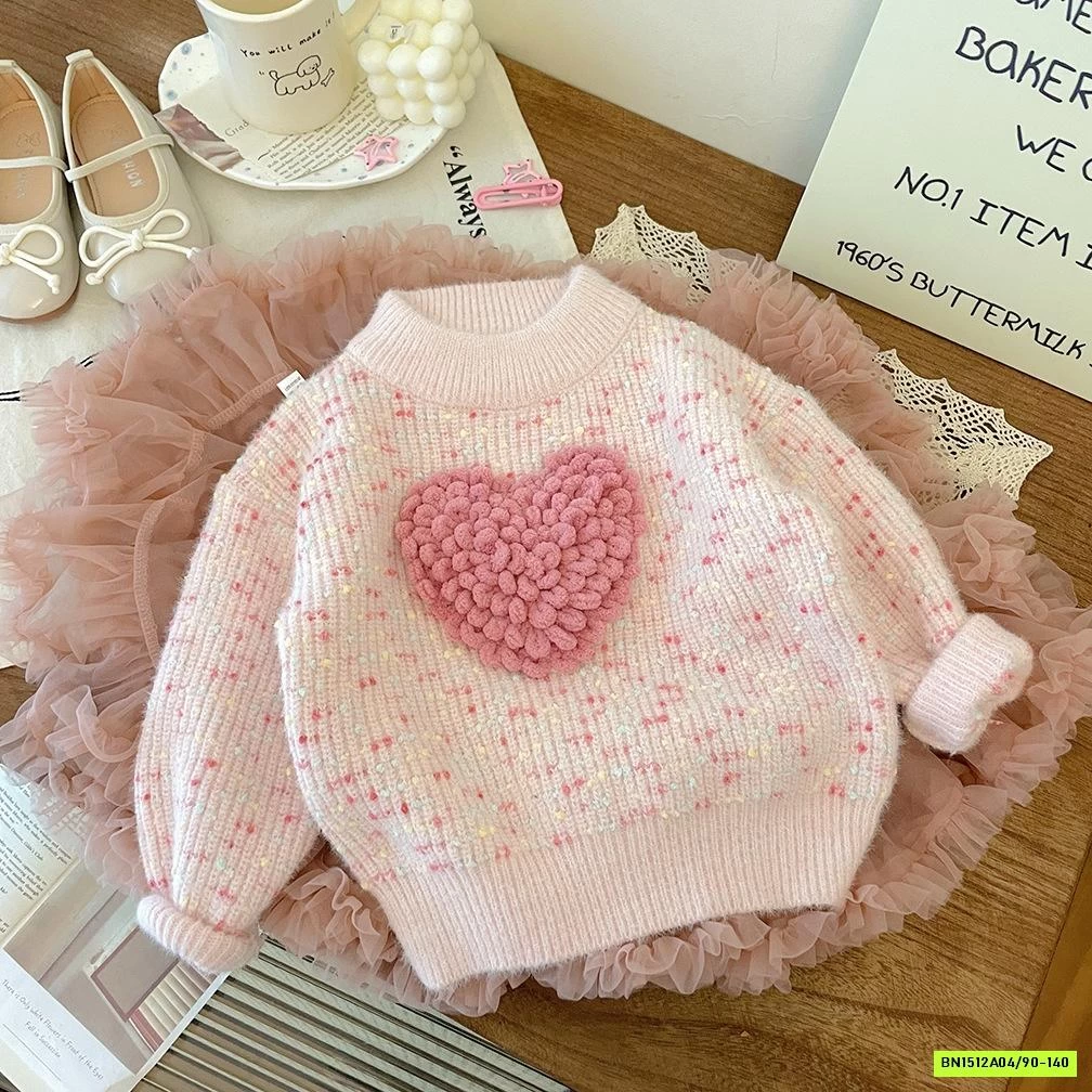 ÁO LEN LOANG MÀU THÊU TRÁI TIM