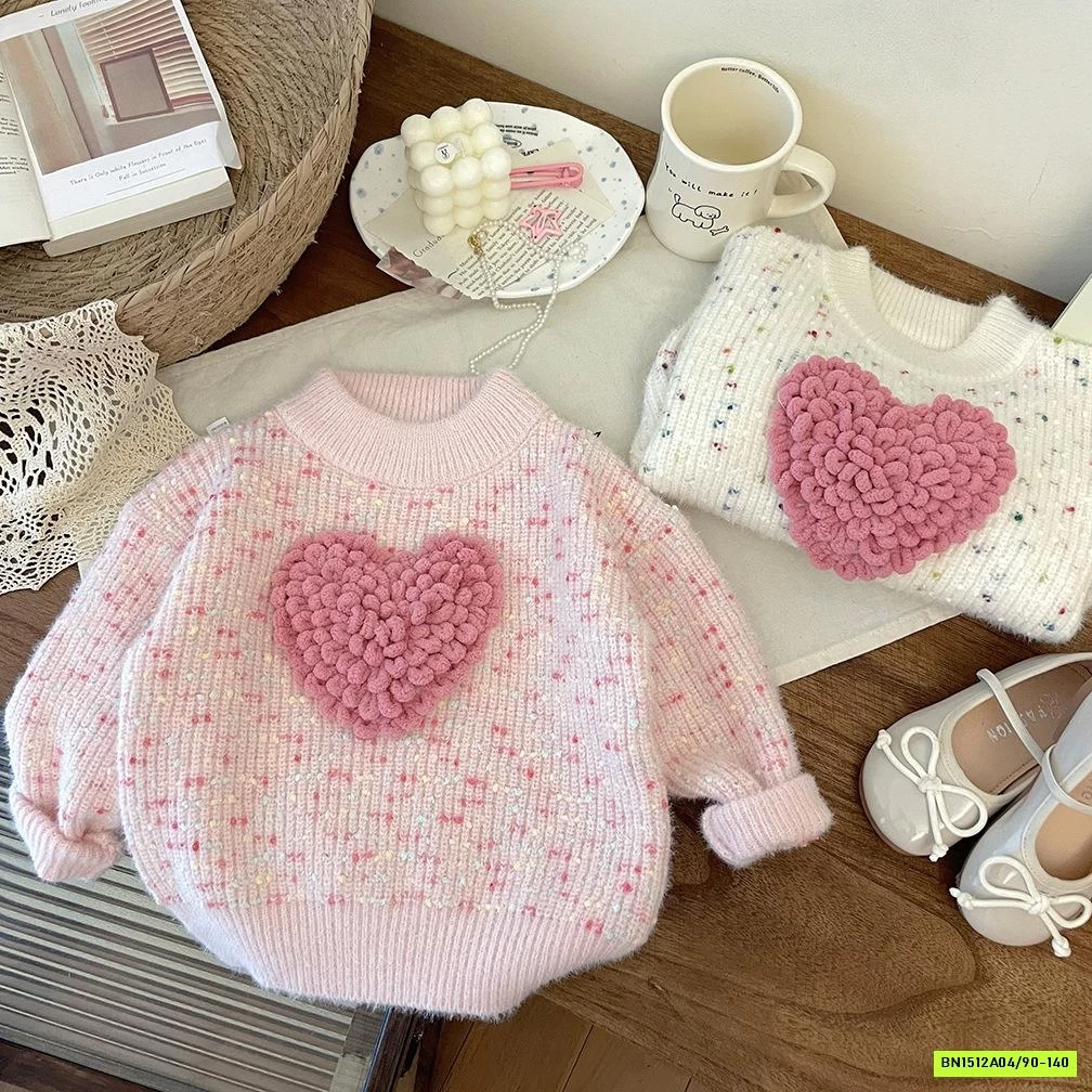 ÁO LEN LOANG MÀU THÊU TRÁI TIM