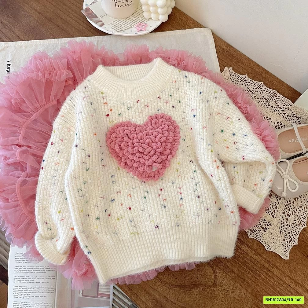 ÁO LEN LOANG MÀU THÊU TRÁI TIM