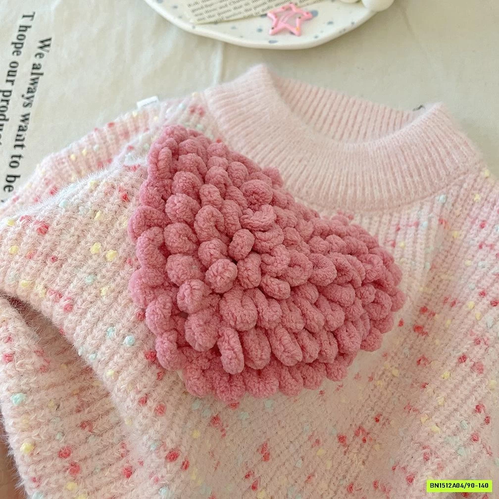 ÁO LEN LOANG MÀU THÊU TRÁI TIM