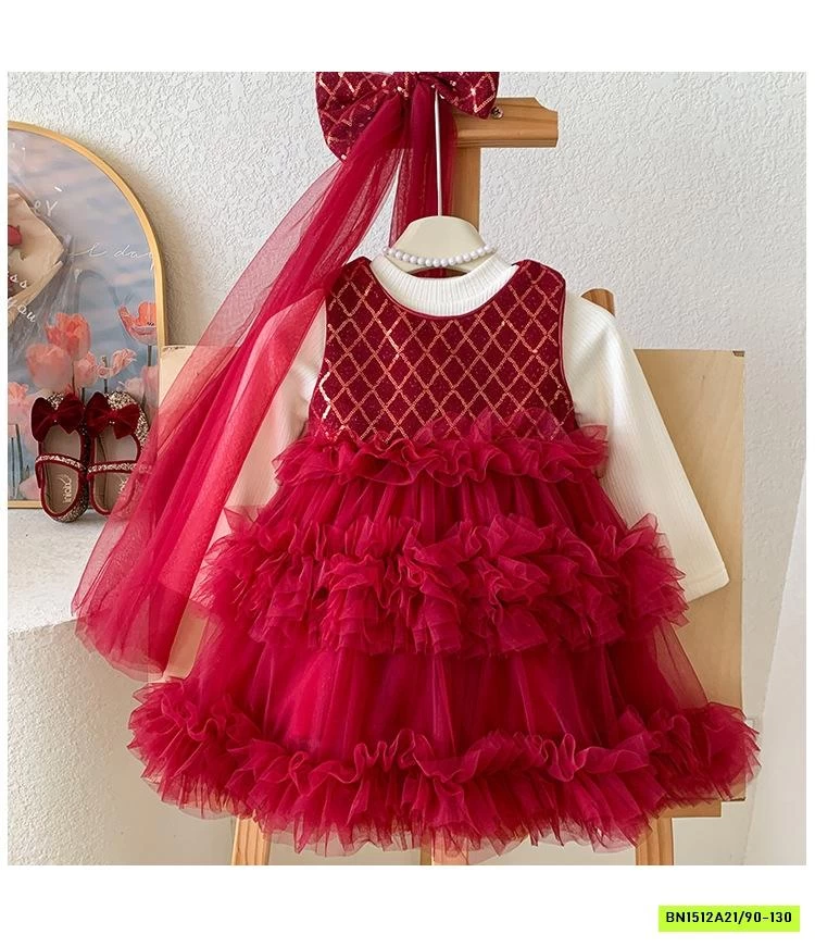 SÉT VÁY ĐỎ ÁO LEN LÓT NHUNG BLUETOWN