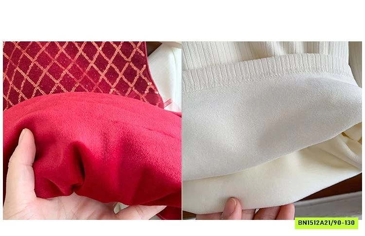 SÉT VÁY ĐỎ ÁO LEN LÓT NHUNG BLUETOWN