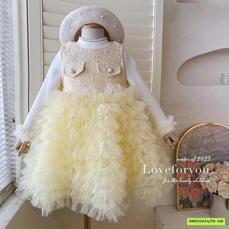 SÉT ĐẦM DẠ TUTU GIẢ TÚI NGỰC BLUETOWN