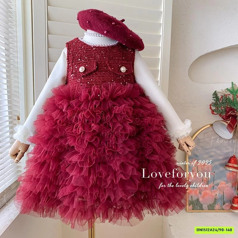 SÉT ĐẦM DẠ TUTU GIẢ TÚI NGỰC BLUETOWN