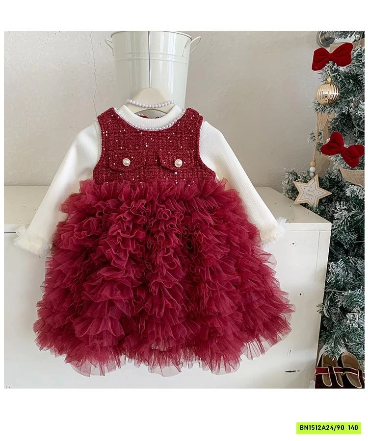 SÉT ĐẦM DẠ TUTU GIẢ TÚI NGỰC BLUETOWN