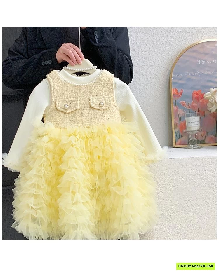 SÉT ĐẦM DẠ TUTU GIẢ TÚI NGỰC BLUETOWN