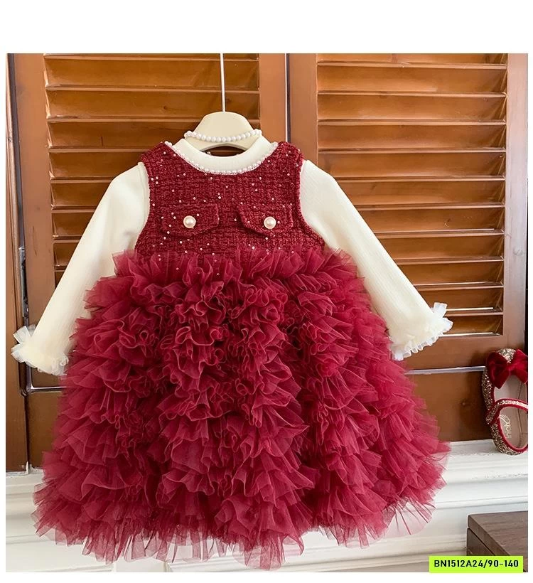 SÉT ĐẦM DẠ TUTU GIẢ TÚI NGỰC BLUETOWN