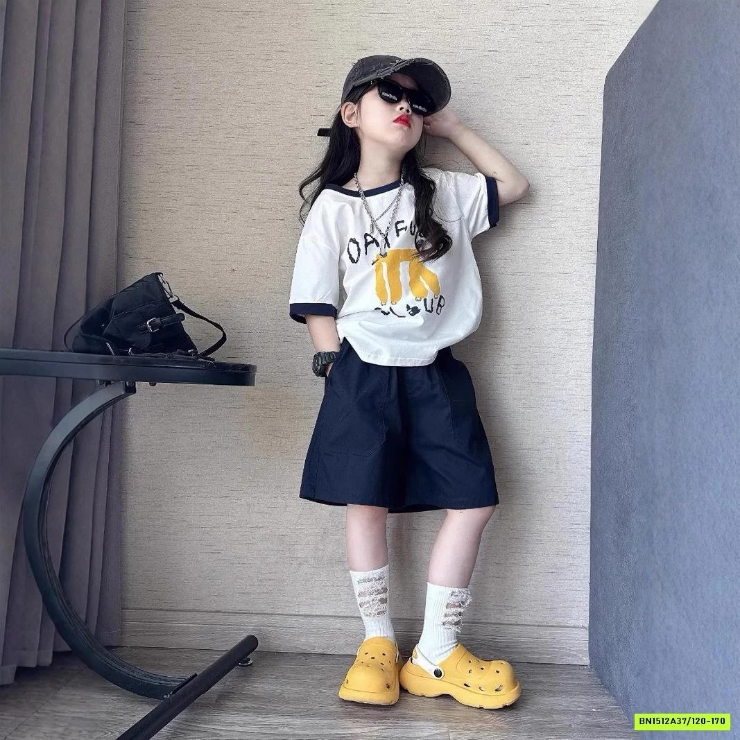 ÁO THUN MÈO MIX SHORT ỐNG RỘNG