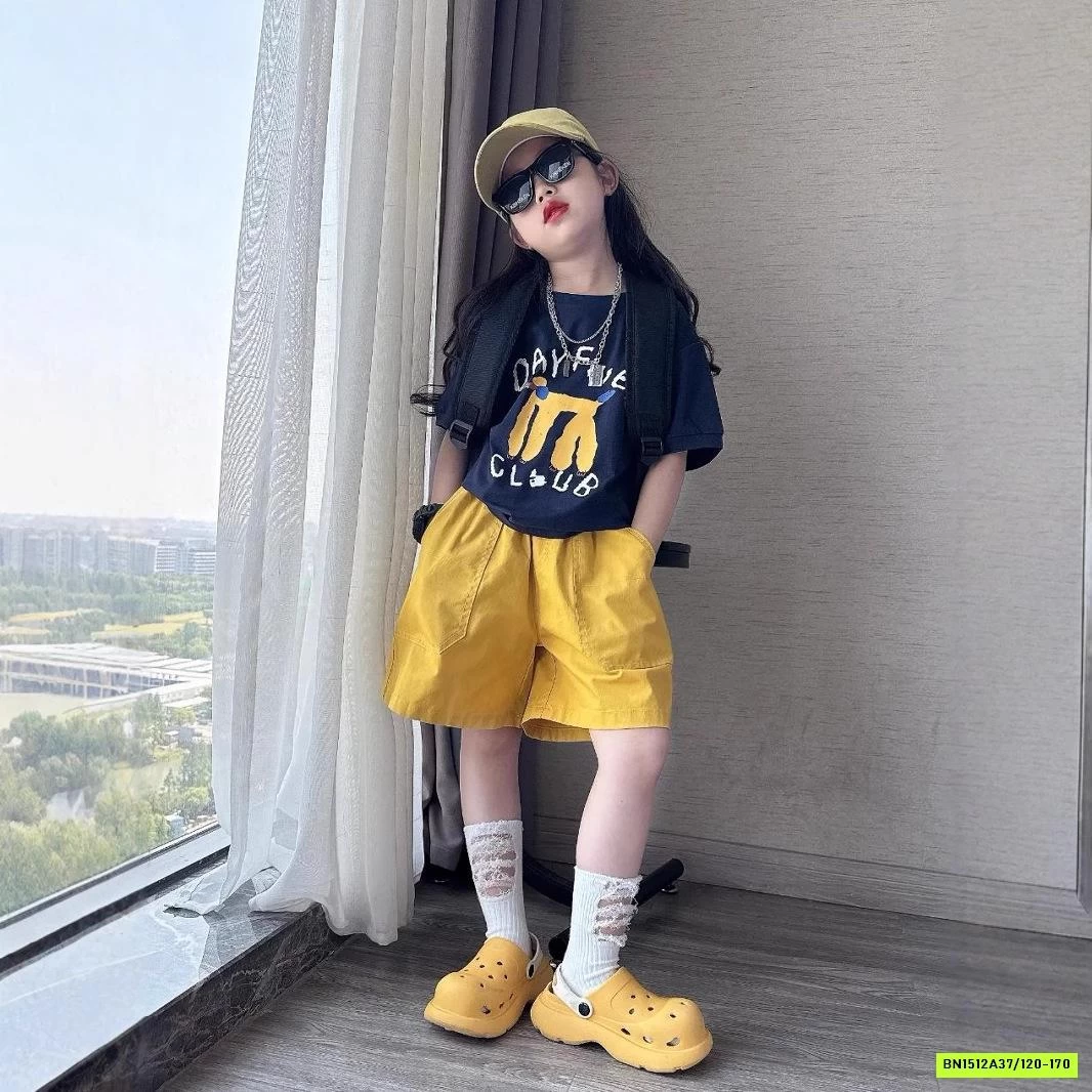 ÁO THUN MÈO MIX SHORT ỐNG RỘNG