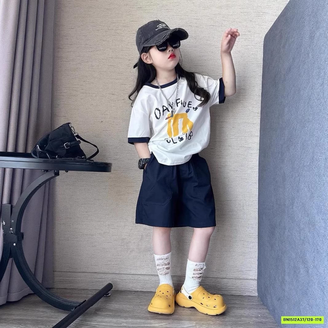 ÁO THUN MÈO MIX SHORT ỐNG RỘNG