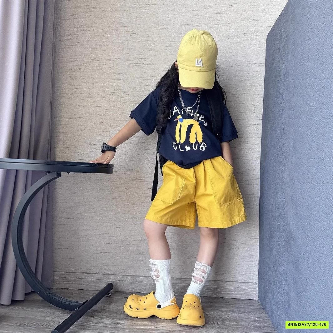 ÁO THUN MÈO MIX SHORT ỐNG RỘNG