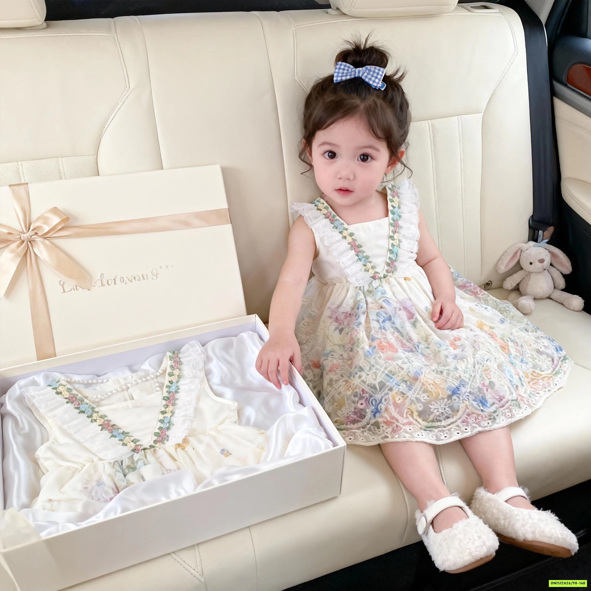 ĐẦM THÊU HOA CÁNH TIÊN BLUETOWN