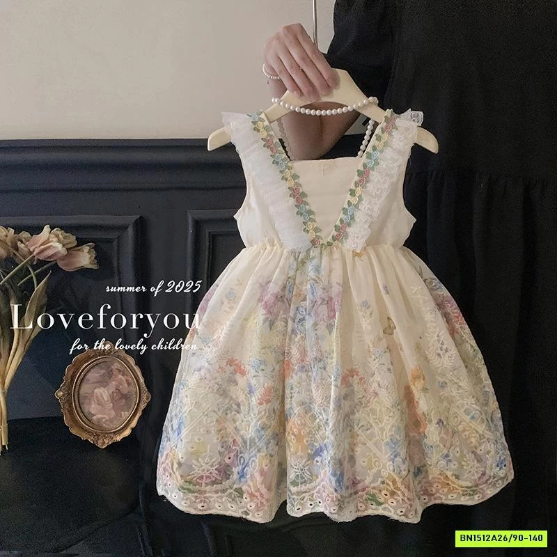 ĐẦM THÊU HOA CÁNH TIÊN BLUETOWN