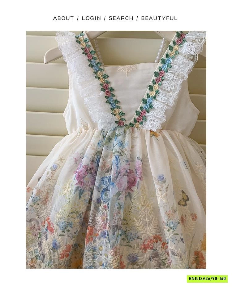 ĐẦM THÊU HOA CÁNH TIÊN BLUETOWN